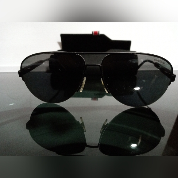 Carrera Sunglasses 8030/S Black with Red Accents - Picture 3 of 6